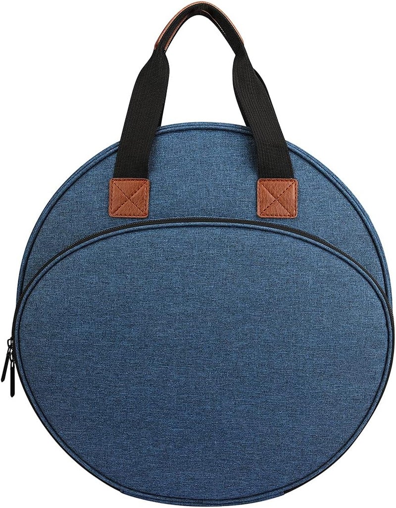 MIOKY Embroidery Bag for Cross Stitch Project, Embroidery Supplies Organizer Storage Portable Carrying Case Travel Tote for Embroidery Hoops,Floss,Cross Stitch Tools,Blue [Bag Only] - Image 2